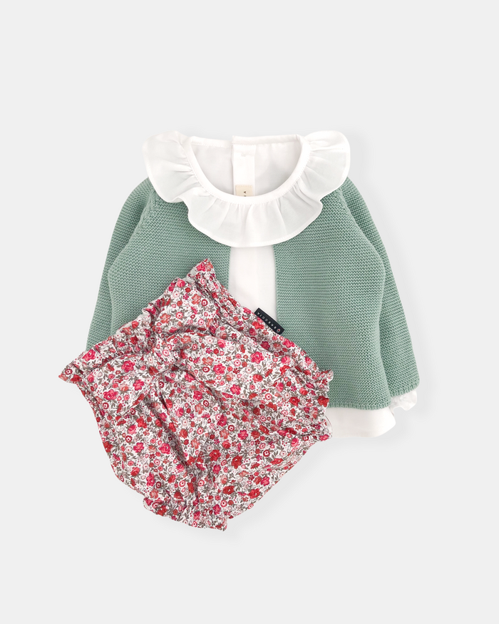 Conjunto Pouilles vert menthe