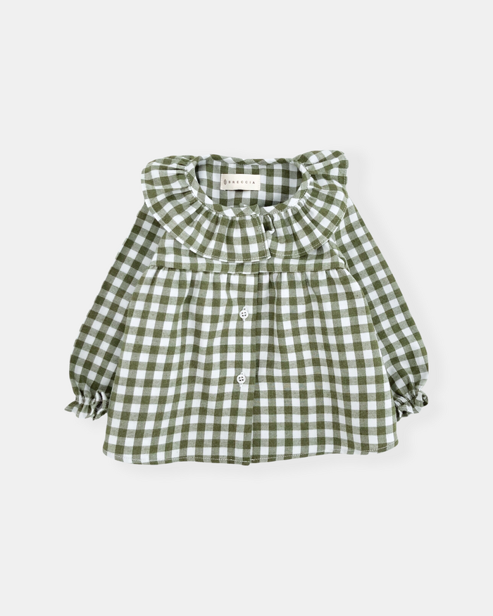 Chemise vert kaki pour fille